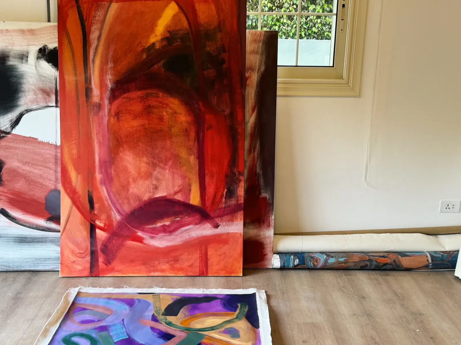 Nour Ammar in her studio
