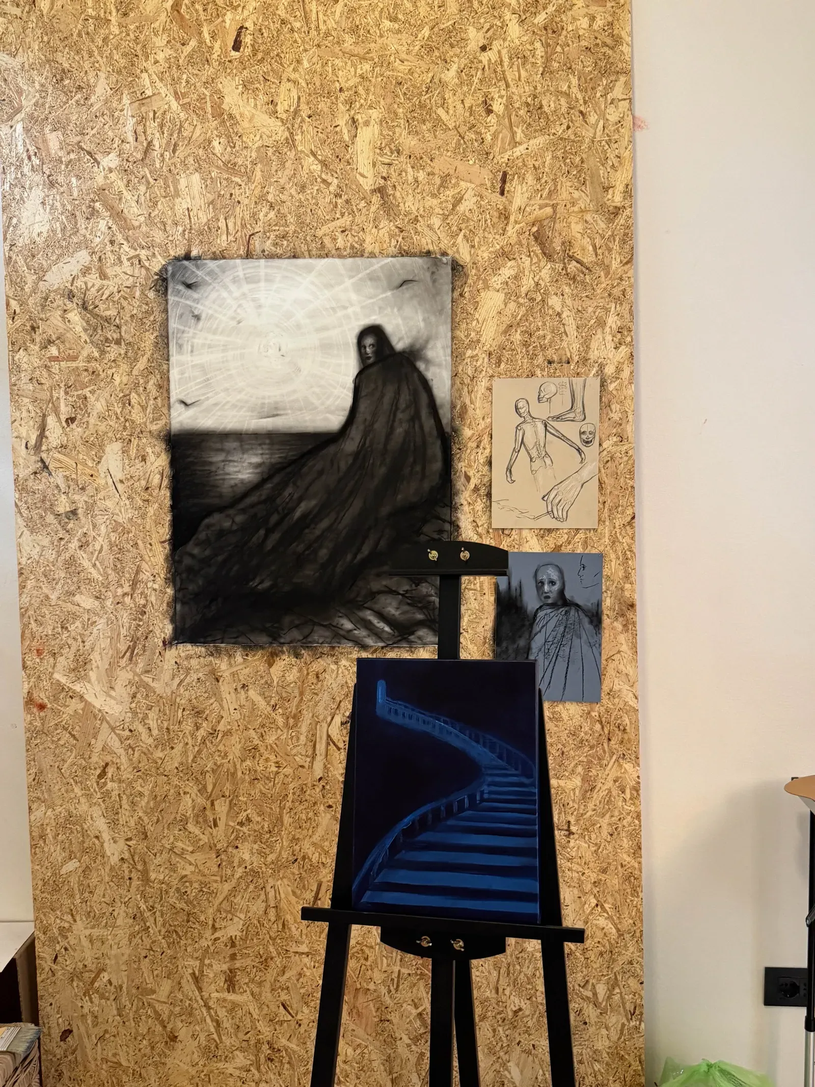 Studio, works in progress